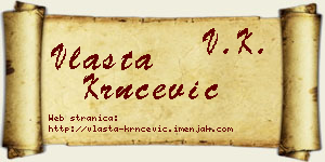 Vlasta Krnčević vizit kartica